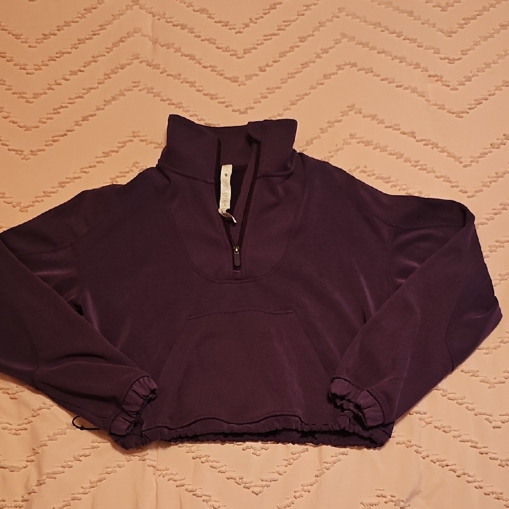 lululemon athletica Purple Cropped Sweatshirt